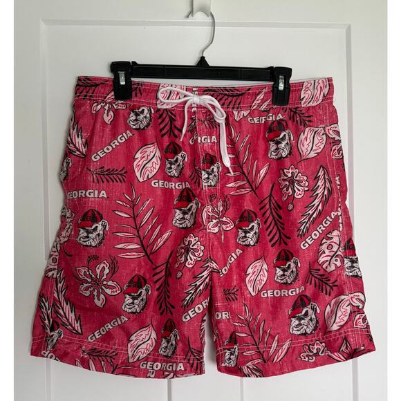 Wes and Willy‎ Georgia Bulldogs Swimtrunks - Red Mens LARGE - Picture 1 of 12